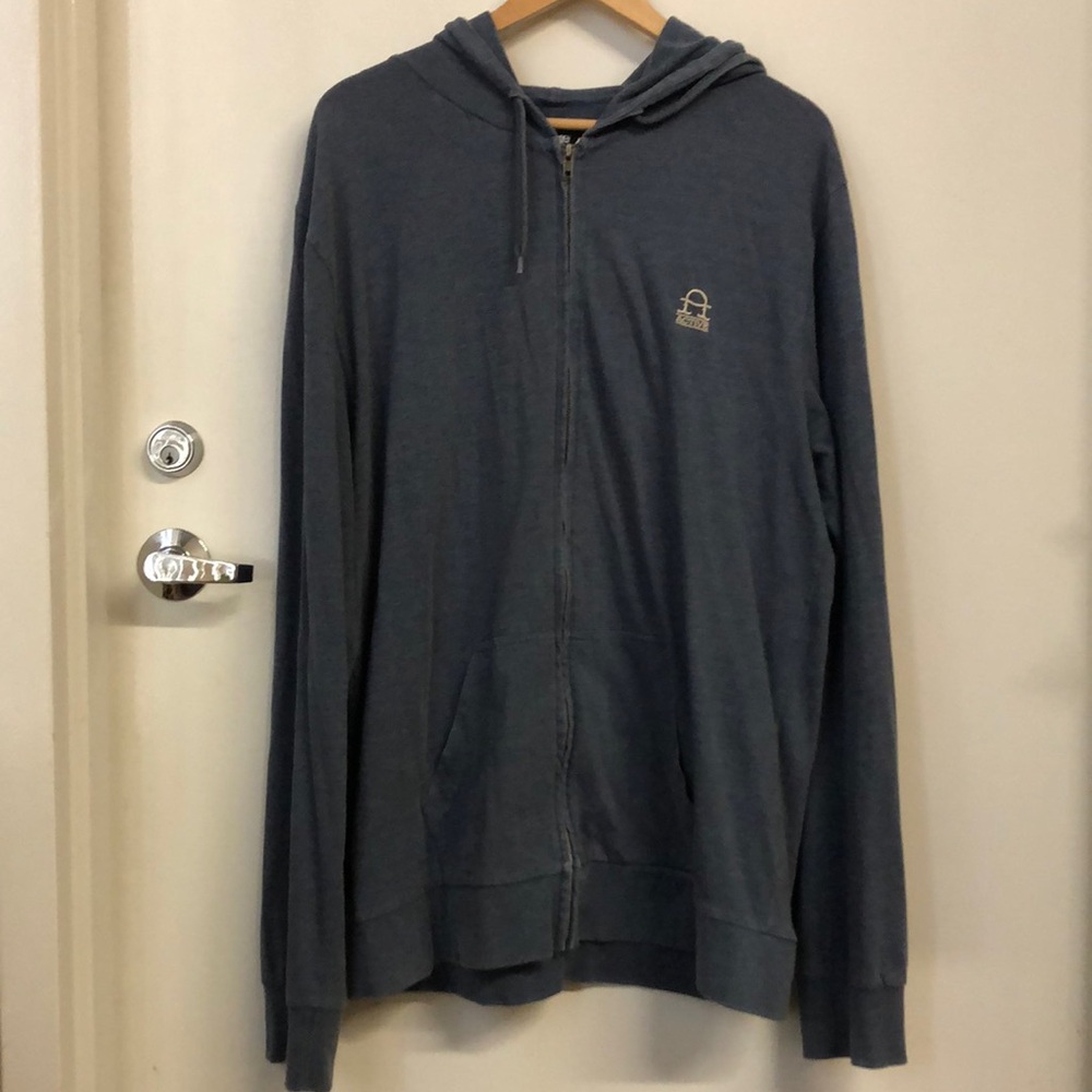 Active Ride Shop Men’s Zip-Up Hoodie Sweater Blue Size XL